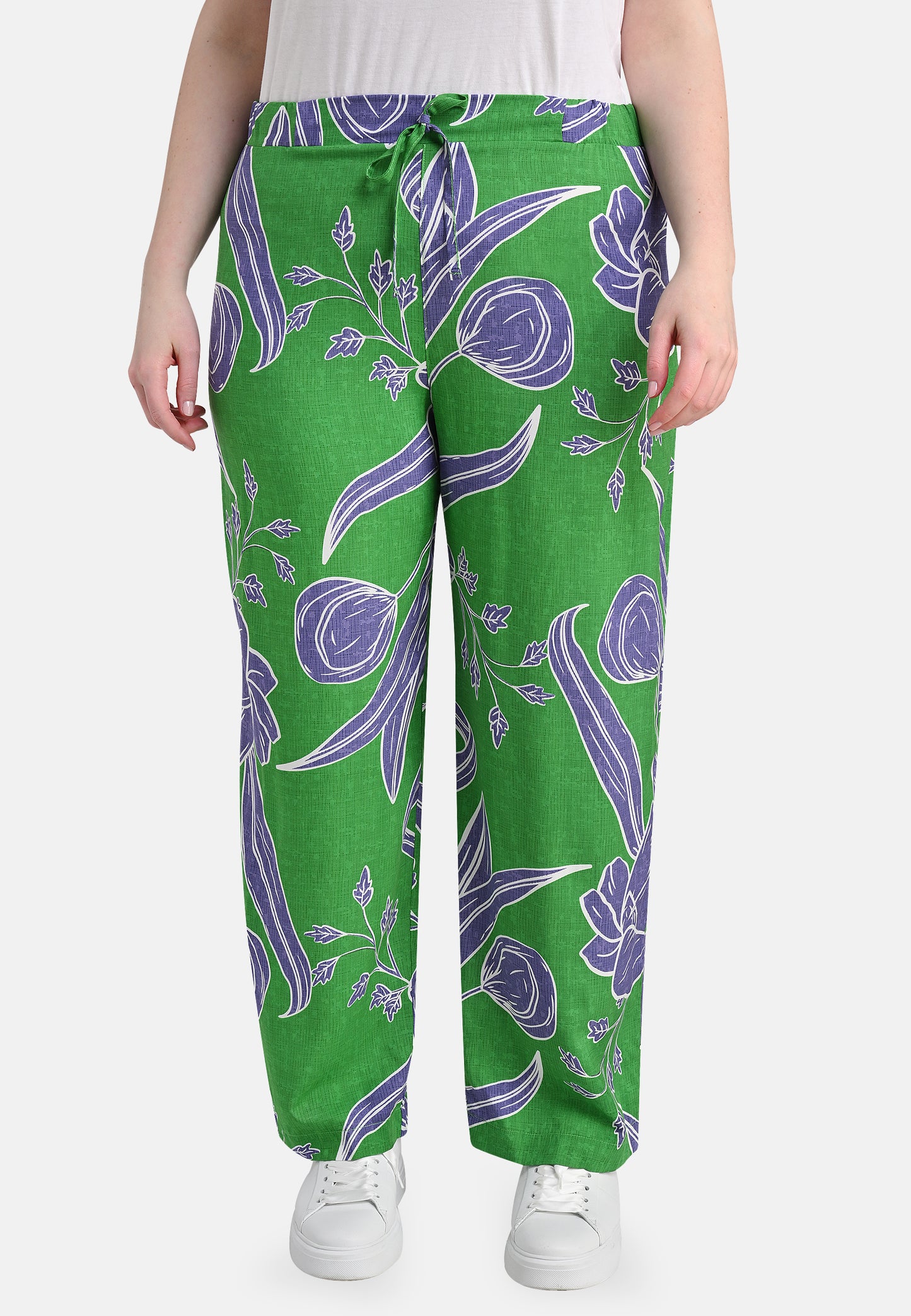 E23275 Pants Lilac Flowers - 12/green lilac