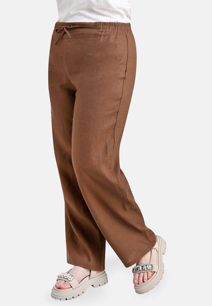 E23285 Linen Pants - 14/brown