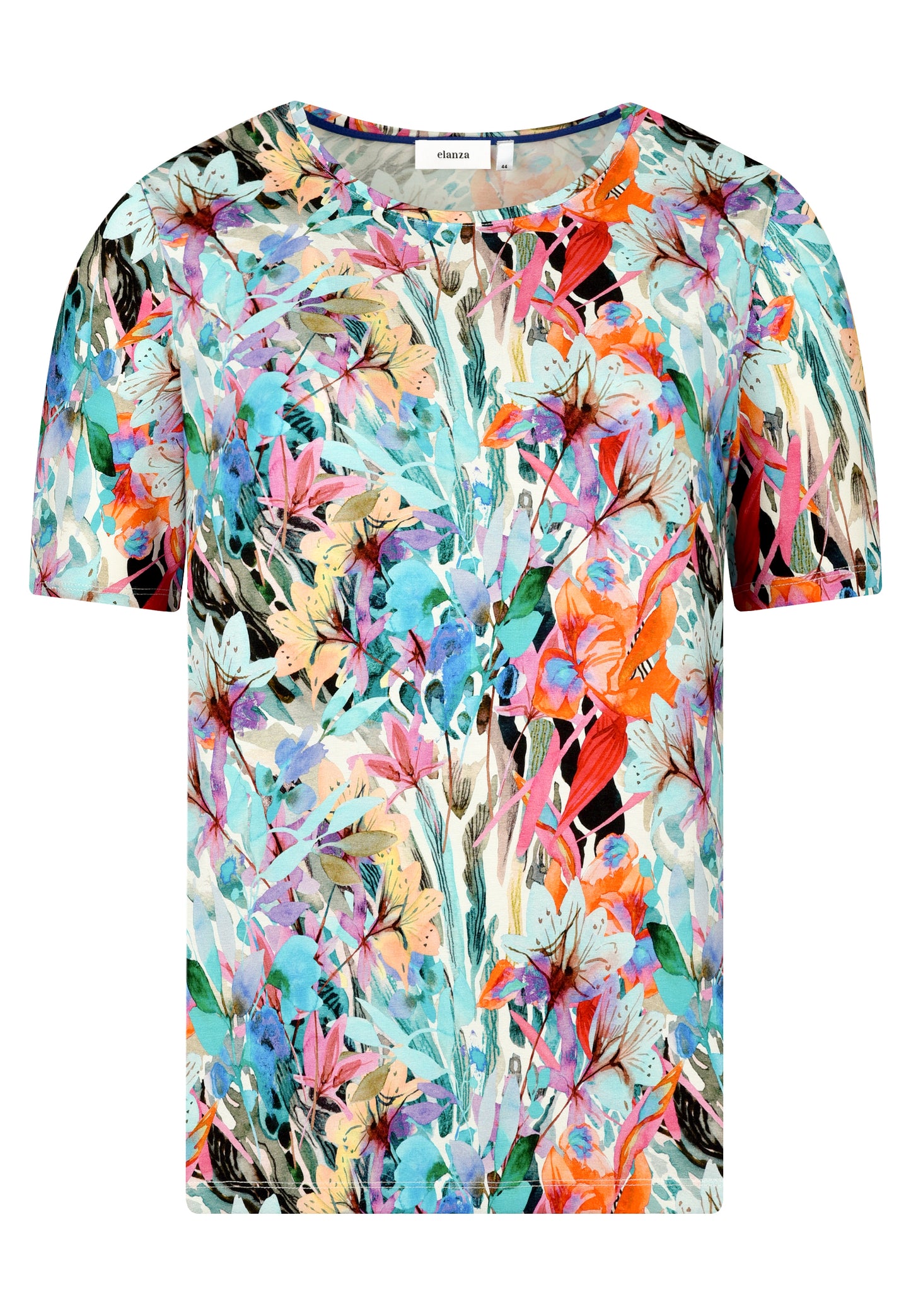 E23379 Shirt Flower Print - 10/blue pink