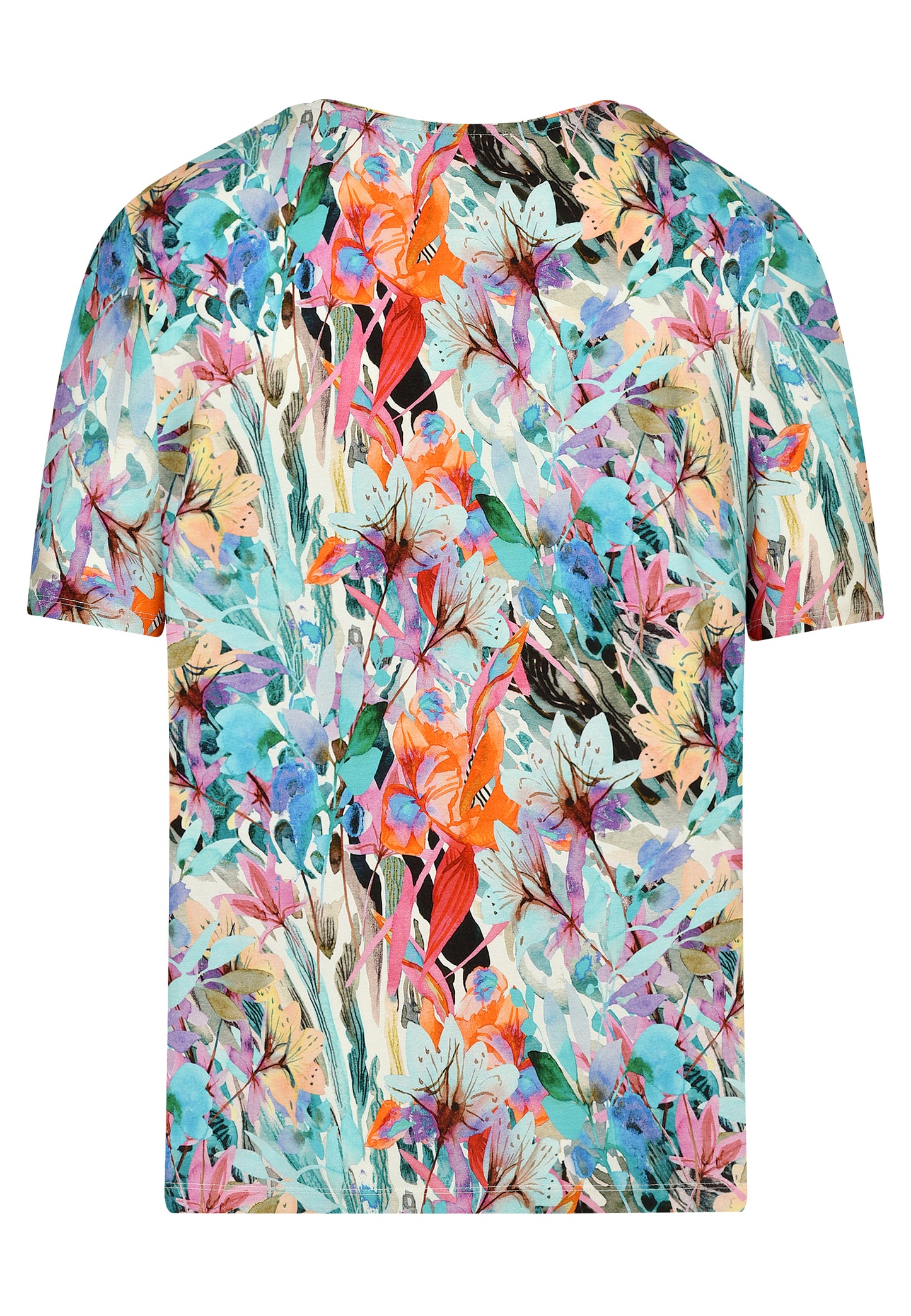 E23379 Shirt Flower Print - 10/blue pink