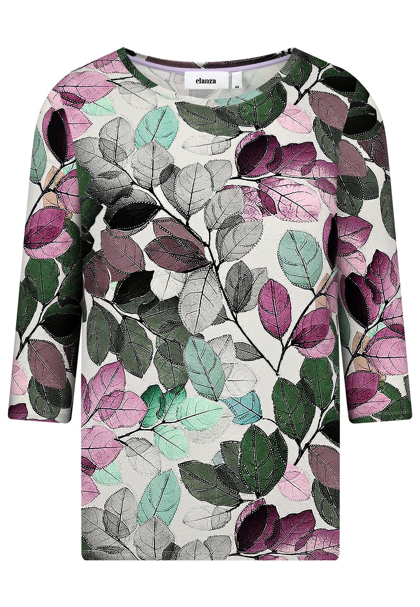 E23691 Shirt Leaves - 08/lilac-green