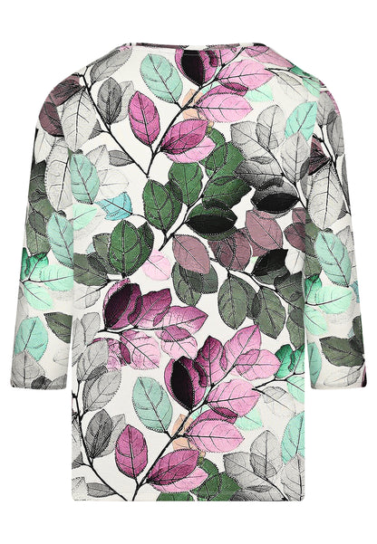 E23691 Shirt Leaves - 08/lilac-green
