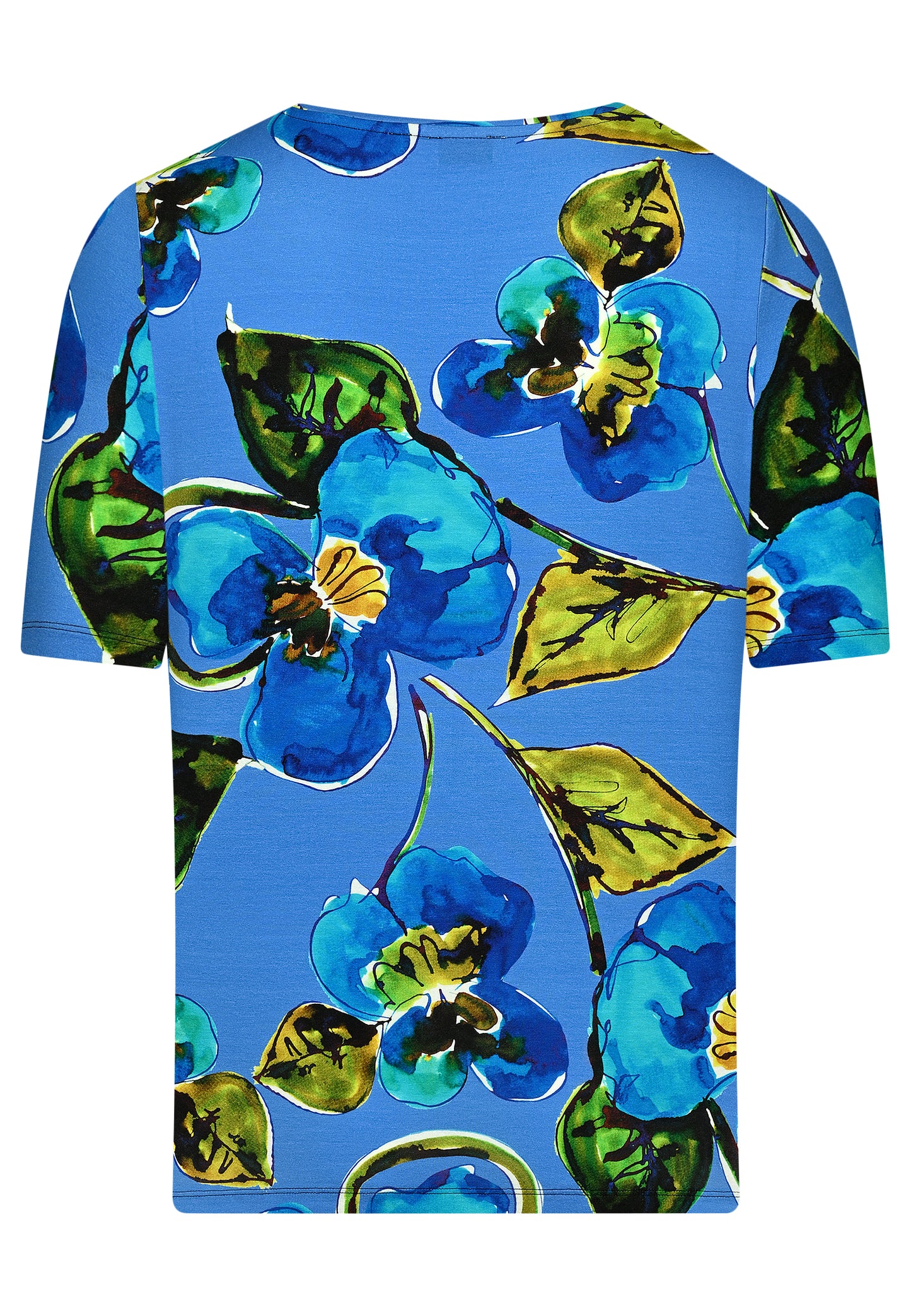 E24391 Shirt Flowers - 10/blue-green